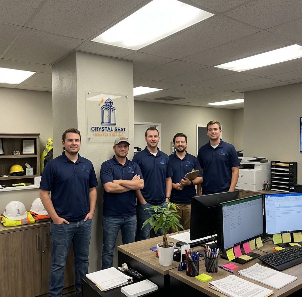 Crystal Seat Porta Potty Rentals Team